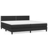 vidaXL Sommier &agrave; lattes de lit avec matelas Noir 200x200 cm Similicuir