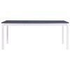 vidaXL Table &agrave; manger Blanc et gris 180x90x73 cm Bois de pin