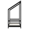 vidaXL Cadre de lit pour enfant noir 2x(70x140) cm bois de pin massif