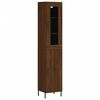 vidaXL Buffet haut Chêne marron 34,5x34x180 cm Bois d'ingénierie