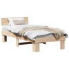 vidaXL Cadre de lit avec t&ecirc;te de lit Naturel 90 x 190 cm Pin massif
