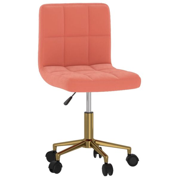 vidaXL Chaises pivotantes &agrave; manger lot de 2 rose velours