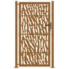 vidaXL Portail de jardin 100x175 cm en acier patin&eacute; avec motif de traces