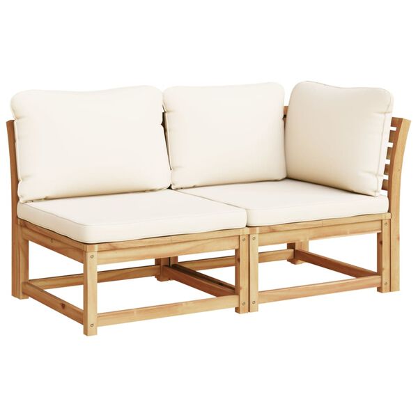 vidaXL Salon de jardin 6 pcs avec coussins bois d'acacia solide