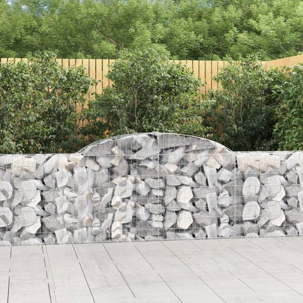 vidaXL Paniers à gabions arqués 6 pcs 300x30x80/100 cm fer galvanisé
