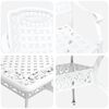 vidaXL Ensemble de salle à manger pour jardin 5 pcs Blanc Aluminium