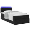 vidaXL Cadre de lit ottoman avec matelas noir 90x200 cm velours