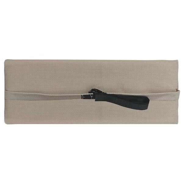 vidaXL Appui-t&ecirc;te de chaise longue Taupe 40x7,5x15 cm Textil&egrave;ne