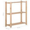 vidaXL &Eacute;tag&egrave;re de stockage 3 niveaux 80x28,5x90 cm Bois de pin massif