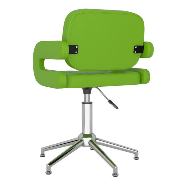vidaXL Chaise pivotante de bureau Vert Similicuir