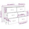 vidaXL Buffet HAMAR Gris foncé 113x40x80 cm Bois massif de pin