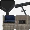 vidaXL Ensemble de salle à manger pour jardin 5 pcs Gris polyrotin