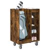 vidaXL Armoire de Golf avec roue Uni Ch&ecirc;ne fum&eacute; 65 x 45 x 98 cm