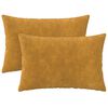vidaXL Coussin 2 pc HEERLEN Jaune 40 x 60 cm Fleece en microfibre