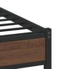vidaXL Cadre de lit en métal sans matelas chêne marron 137x190 cm