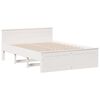 vidaXL Cadre de lit sans matelas avec t&ecirc;te de lit blanc 140x190 cm pin