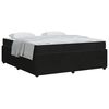 vidaXL Cadre de lit avec matelas Noir 180 x 200 cm tissu