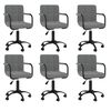 vidaXL Chaises pivotantes &agrave; manger lot de 6 gris fonc&eacute; velours