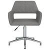 vidaXL Chaise pivotante de bureau Gris clair Tissu