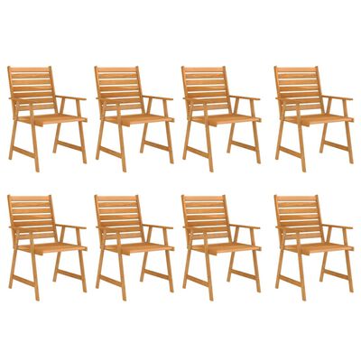 vidaXL Ensemble à manger de jardin 9 pcs Bois d'acacia solide