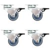 vidaXL 24 pcs Roulettes pivotantes doubles 50 mm