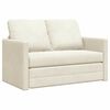 vidaXL Canap&eacute;-Lit Cr&egrave;me 204 x 122 x 60 cm Velours