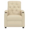vidaXL Fauteuil inclinable Crème Tissu