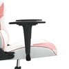 vidaXL Chaise de jeu Blanc et rose Similicuir