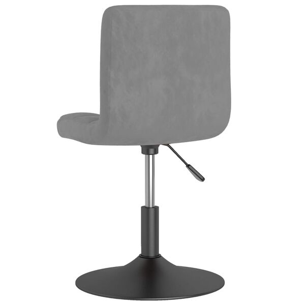 vidaXL Chaise pivotante de salle &agrave; manger Gris clair Velours