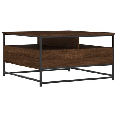 vidaXL Table basse chêne marron 80x80x45 cm bois d'ingénierie
