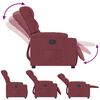 vidaXL Fauteuil inclinable Rouge bordeaux Tissu