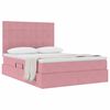 vidaXL Lit avec rangement et matelas Rose 140 x 200 cm Velours