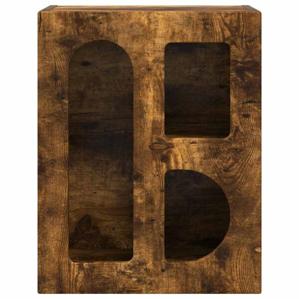 vidaXL Table de chevet Ch&ecirc;ne fum&eacute; 40 x 35 x 50 cm Bois d'ing&eacute;nierie