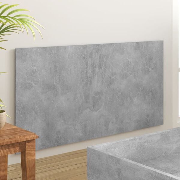 vidaXL T&ecirc;te de lit Gris b&eacute;ton 160x1,5x80 cm Bois d'ing&eacute;nierie