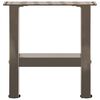 vidaXL Pieds de table basse en acier naturel, 2 pi&egrave;ces, 40 x (30-31) cm