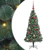 vidaXL Arbre de No&euml;l artificiel pr&eacute;-&eacute;clair&eacute; avec ensemble de boules