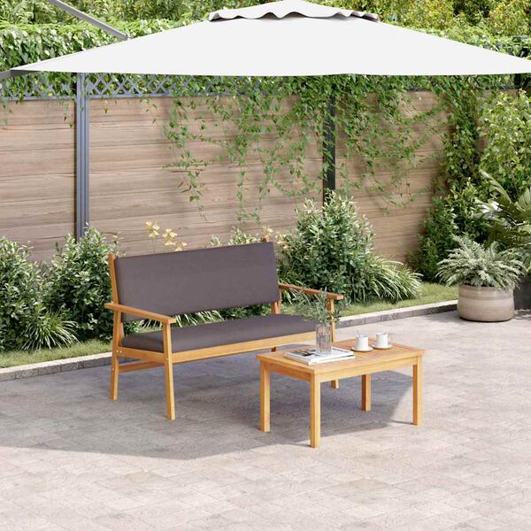 vidaXL Ensemble de canapé de jardin 2 pcs Marron Bois d'acacia massif