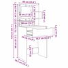 vidaXL Tables de maquillage pour chambre avec tiroir Ch&ecirc;ne Sonoma