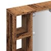 vidaXL Armoire &agrave; miroir et LED vieux bois 76x15x55cm bois d'ing&eacute;nierie