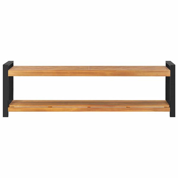 vidaXL banc avec stockage Marron 160 x 30 x 50 cm Bois de teck solide
