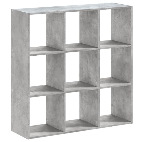 vidaXL Biblioth&egrave;que gris b&eacute;ton 102x32x102 cm bois d'ing&eacute;nierie