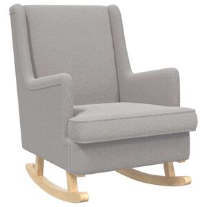 vidaXL Chaise &agrave; bascule Gris clair 62 x 80 x 85 cm Boucl&eacute;
