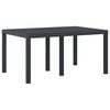 vidaXL Table de jardin pour repas Anthracite 150 x 100 x 73 cm
