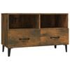 vidaXL Meuble TV Ch&ecirc;ne fum&eacute; 80x36x50 cm Bois d'ing&eacute;nierie