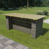 vidaXL Table de jardin avec gabion d'acier 180x90x74 cm Bois de pin