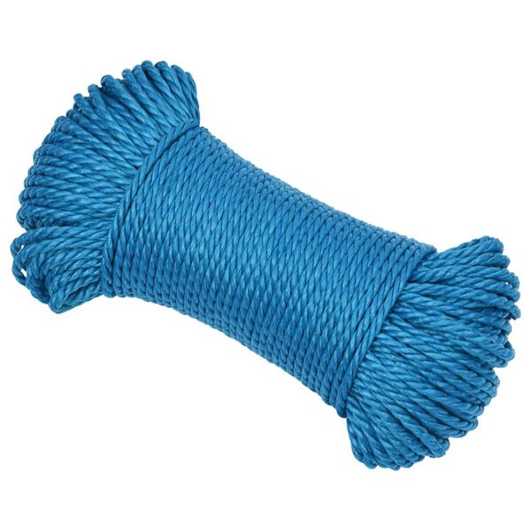 vidaXL Corde de travail Bleu 3 mm 500 m Polypropyl&egrave;ne