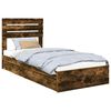 vidaXL Lit de Rangement Ch&ecirc;ne fum&eacute; 75 x 190 cm Bois d'ing&eacute;nierie