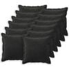 vidaXL Coussin avec oreiller HOUTEN 12 pc Noir Fl&oslash;jl