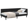 vidaXL Cadre de lit d'angle Noir 100 x 200 cm Velours