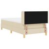 vidaXL Lit &agrave; Ressorts avec matelas Cr&egrave;me 80 x 200 cm tissu